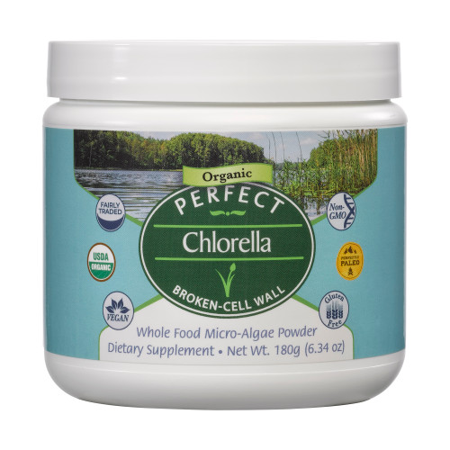 Perfect Chlorella - Organic & Fairly-Traded Chlorella - 180g Powder Perfect Chlorella - Organic & Fairly-Traded Chlorella - 180g Powder
