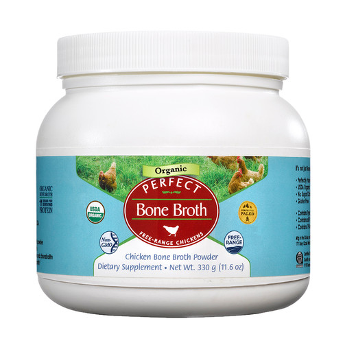 Perfect Bone Broth - Organic Free-Range Chicken Bone Broth - 330g Powder Perfect Bone Broth - Organic Free-Range Chicken Bone Broth - 330g Powder
