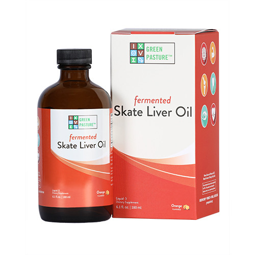 Green Pasture Fermented Skate Liver Oil, Orange Liquid - 6.1 fl oz