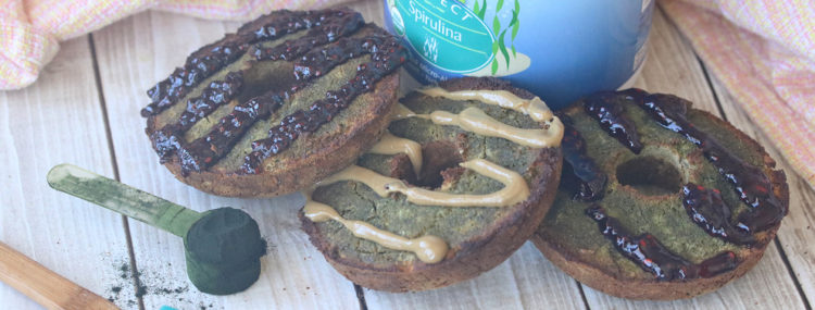 Gluten-Free Apple-Cinnamon Spirulina Donuts