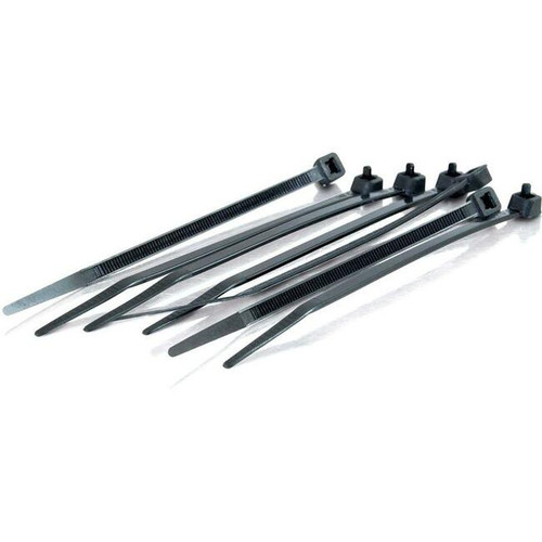 C2G 11.5in Cable Ties - Black - 100pk - Cable Tie - Black - 100 - 11.50" Length