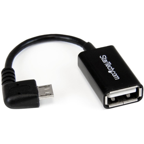 StarTech.com 5in Right Angle Micro USB to USB OTG Host Adapter M/F - Connect you