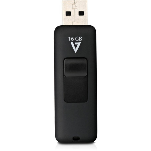 V7 16GB USB 2.0 Flash Drive - With Retractable USB Connector - 16 GB - USB 2.0 -