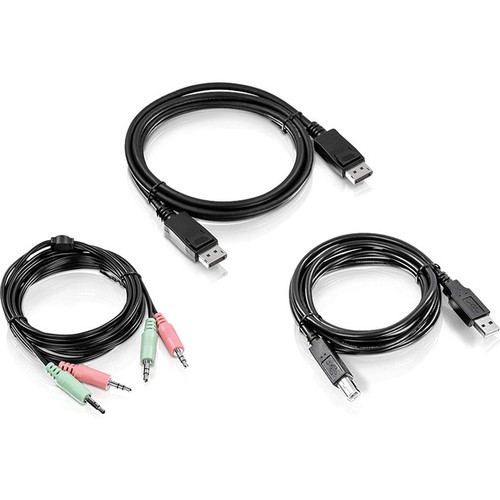 TRENDnet 6 ft. DisplayPort, USB, and Audio KVM Cable Kit,TK-CP06, Compatible w/