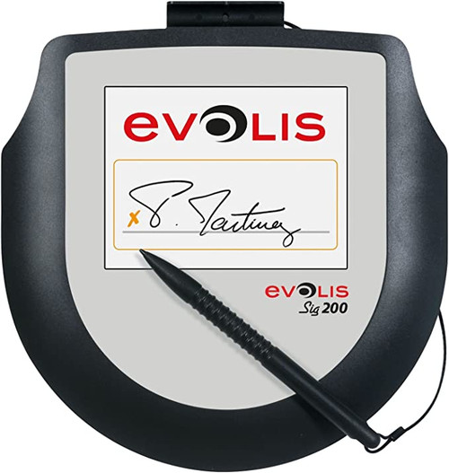 Evolis Sig200 Signature Pad - Backlit LCD - 3.98" x 2.99" Active Area LCD - Back