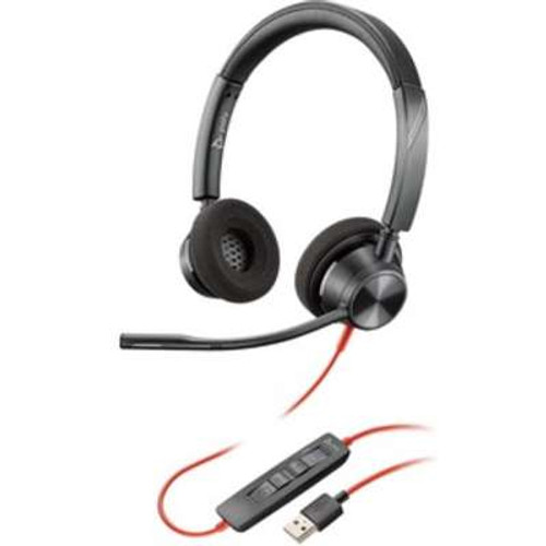 Poly Blackwire BW3320 Headset - Stereo - USB Type A - Wired - 32 Ohm - 20 Hz - 2