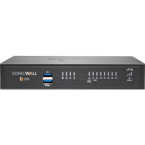 SonicWall TZ270 High Availability Firewall - 8 Port - 10/100/1000Base-T - Gigabi