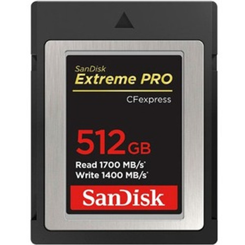 SanDisk Extreme PRO 512 GB CFexpress Card Type B - 1 Pack - 1.66 GB/s Read - 1.3