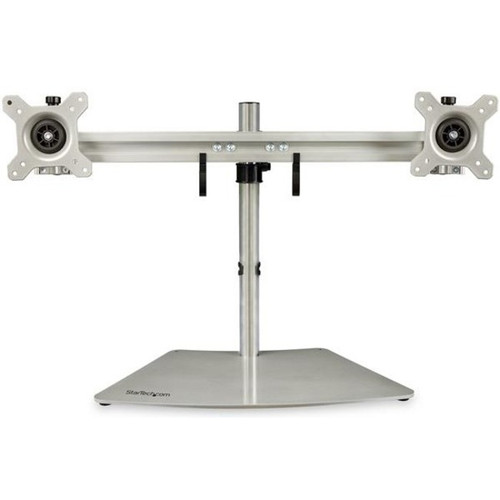 StarTech.com Dual Monitor Stand, Free Standing Desktop Pole Stand for 2x 24" (17