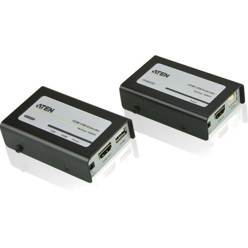 ATEN HDMI USB Extender - 1 Input Device - 1 Output Device - 131.23 ft Range - 2
