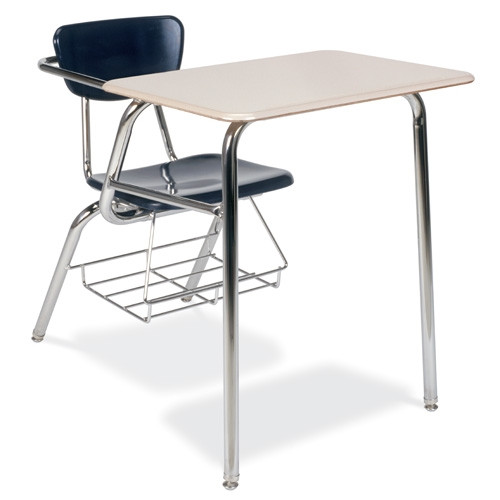 Virco 3400BRM - In Stock - Student Combo Desk with 18" Hard Plastic Seat, 18" x