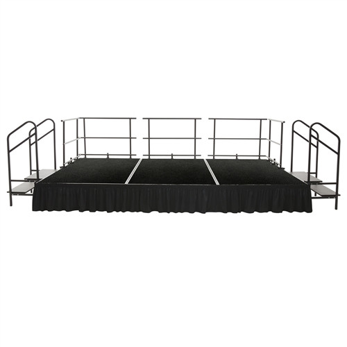 Amtab Fixed Height Stage Set - Polypropylene Top - 12'W X 32'L X 2'H (144"W X 38