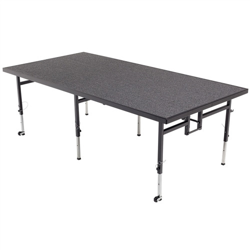 Amtab Adjustable Height Stage - Carpet Top - 48"W X 72"L X Adjustable 16" To 24"