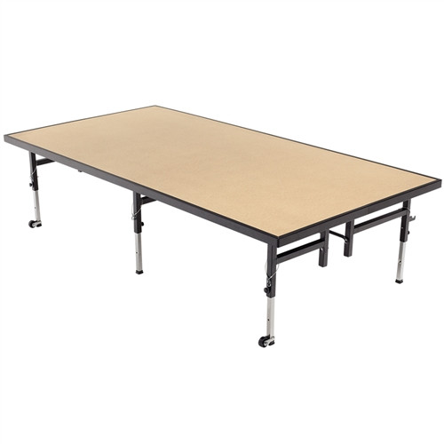 Amtab Adjustable Height Stage - Hardboard Top - 48"W X 48"L X Adjustable 24" To