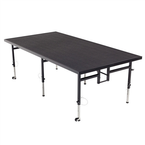 Amtab Adjustable Height Stage - Polypropylene Top - 48"W X 72"L X Adjustable 16"