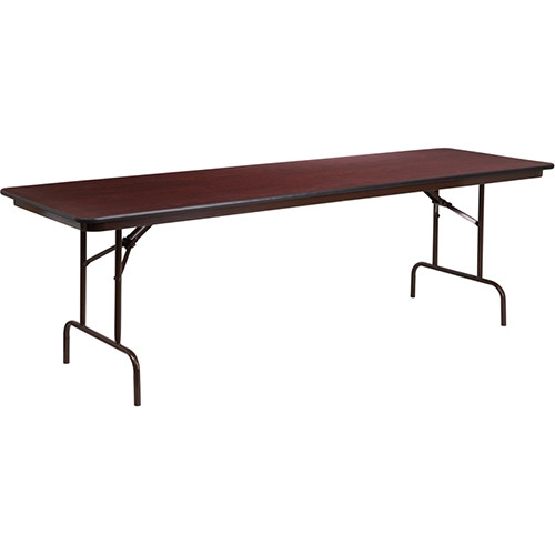 Flash Furniture Rectangular Mahogany Melamine Laminate Folding Banquet Table - 3