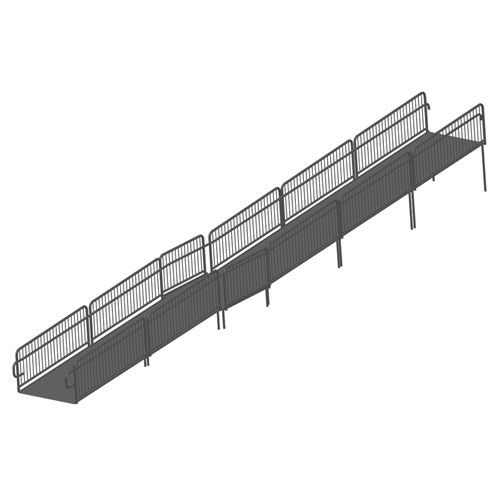 Amtab Stage Ramp - Ada Compliant - 40" Rise - Option 6  (Amtab Amt-Ramp40 - Opti