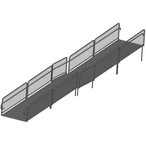 Amtab Stage Ramp - Ada Compliant - 32" Rise - Option 7  (Amtab Amt-Ramp32 - Opti