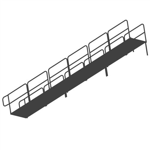 AmTab Stage Ramp - ADA Compliant - 24" Rise - Option 9 - California  (AmTab AMT-