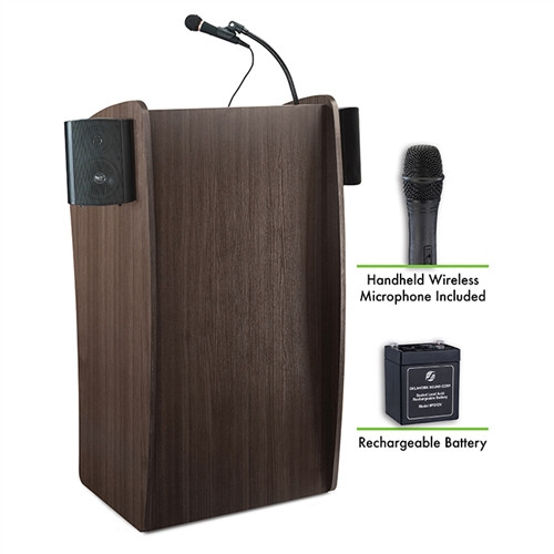 Oklahoma Sound Vision Lectern with Sound, Rechargeable Battery & Wireless Handhe