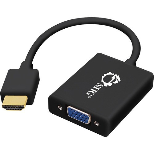 SIIG Aluminum HDMI to VGA Adapter Converter with Audio - HDMI/Mini-phone/VGA A/V