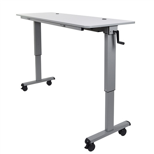 Luxor STAND-NESTC-60 - 60" Adjustable Flip Top Table, Crank Handle(LUX-STAND-NES