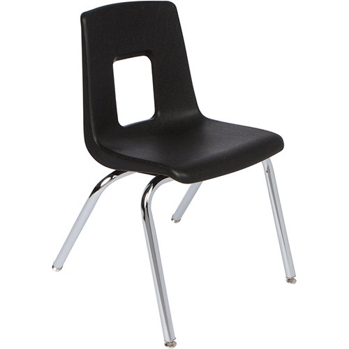 Classroom Stack Chair W/ Chrome Legs - 18" Seat Height - Ships Today