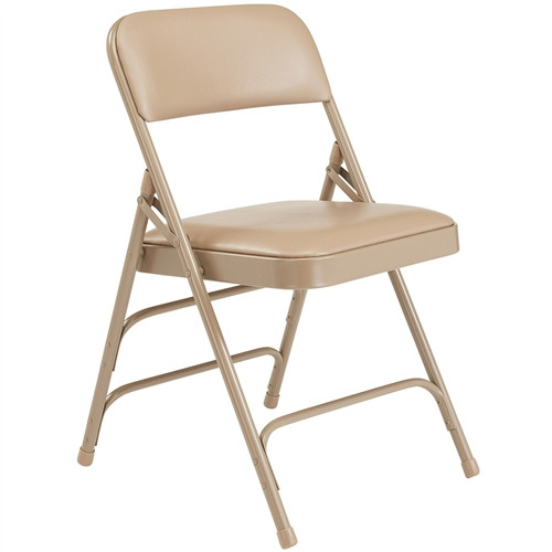 NPS Vinyl Upholstered Premium Folding Chair  Triple Brace Double Hinge (National