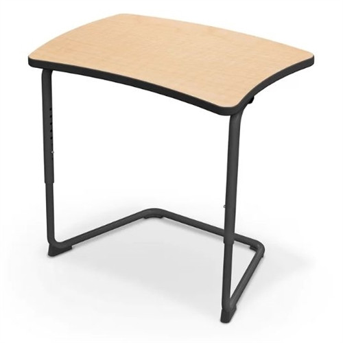 MooreCo 84391 Hierarchy Cantilever Desk - Black (MooreCo 84391) - Fusion Maple -