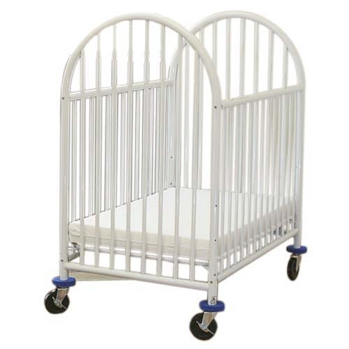 L.A. Baby The Deluxe Arched Compact Crib In White -- Mattress Included (L.A. Bab
