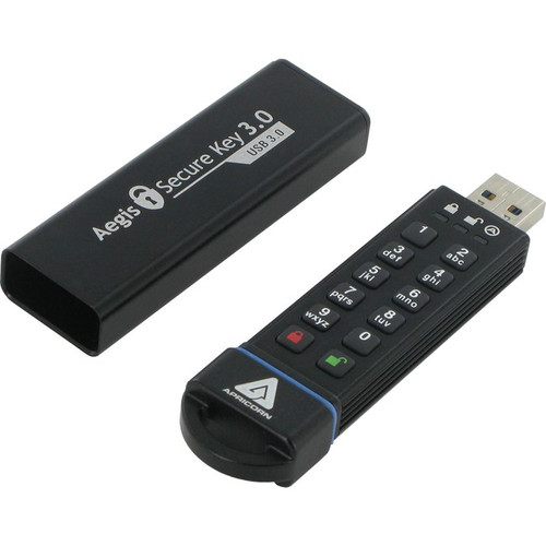 Apricorn Aegis Secure Key 3.0 - USB 3.0 Flash Drive - 240 GB - USB 3.0 - 195 MB/