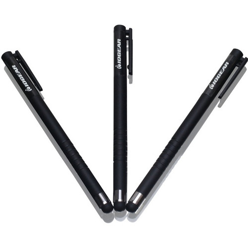 IOGEAR Stylus - 3 Pack - Capacitive Touchscreen Type Supported - Black - Tablet,