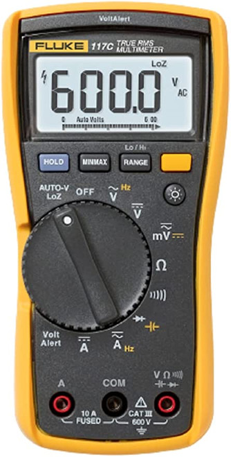 Fluke 117 Digital Multimeter - 600 V, 10 A AC - 600 V, 10 A DC