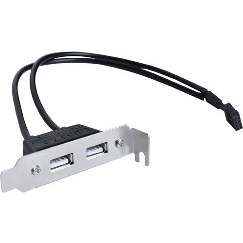 SIIG 2-Port USB 2.0 Low Profile Extension Bracket - 10.60" USB Data Transfer Cab