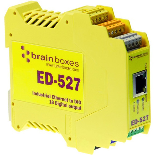 Brainboxes - Ethernet to 16 Digital Outputs + RS485 Gateway - Twisted Pair - 1 x