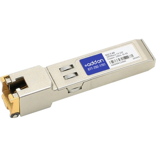 AddOn Cisco GLC-T Compatible TAA Compliant 10/100/1000Base-TX SFP Transceiver (C