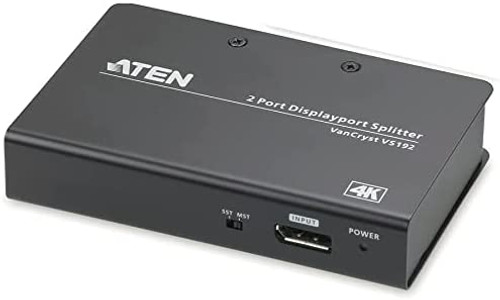 ATEN 2-Port 4K DisplayPort Splitter-TAA Compliant - 4096 x 2160 - DisplayPort -