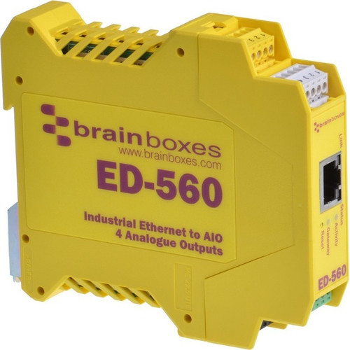 Brainboxes - Ethernet to 4 Analogue Outputs + RS485 Gateway - Twisted Pair - 1 T