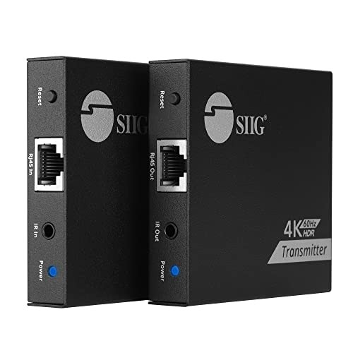 SIIG 4K 60Hz HDMI Over Cat6 Extender with Loopout & IR - HDMI 4K60Hz 4:4:4 8-bit