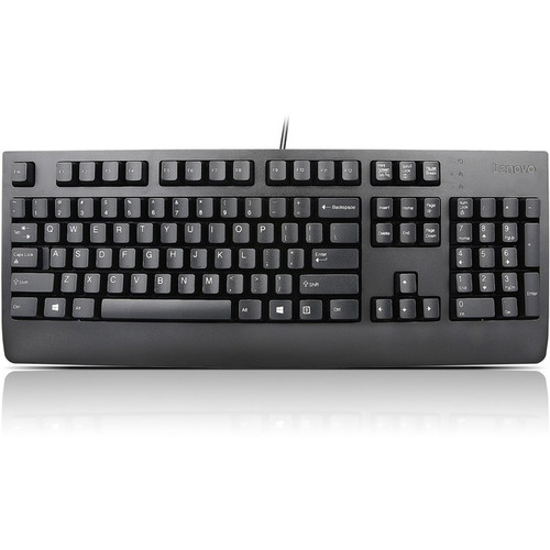 Lenovo USB Keyboard Black US English 103P - Cable Connectivity - USB Interface -