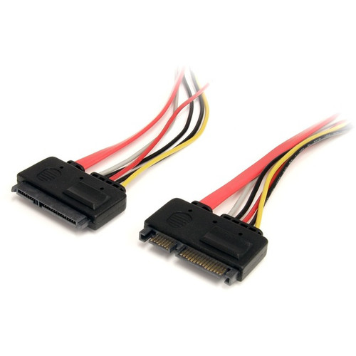 StarTech.com 12in 22 Pin SATA Power and Data Extension Cable - Extend SATA Power