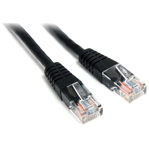 StarTech.com 1 ft Black Molded Cat5e UTP Patch Cable - Make Fast Ethernet networ