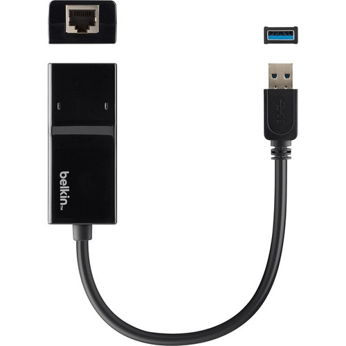 Belkin USB 3.0 to Gigabit Ethernet GbE Network Adapter 10/100/1000 - USB - 1 Por