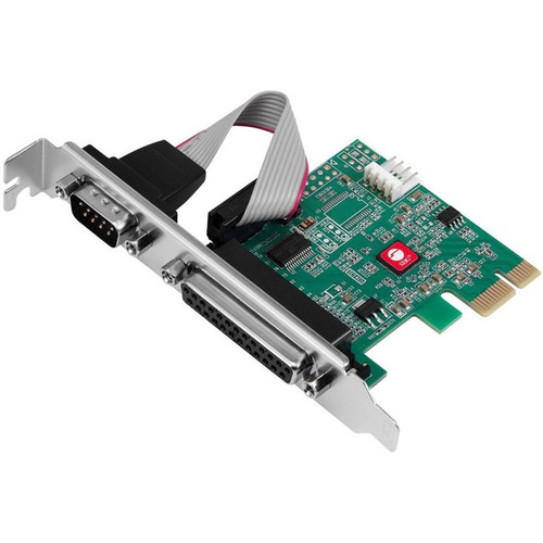 SIIG DP Cyber 1S1P PCIe Card - Full-height Plug-in Card - PCI Express 2.0 x1 - P