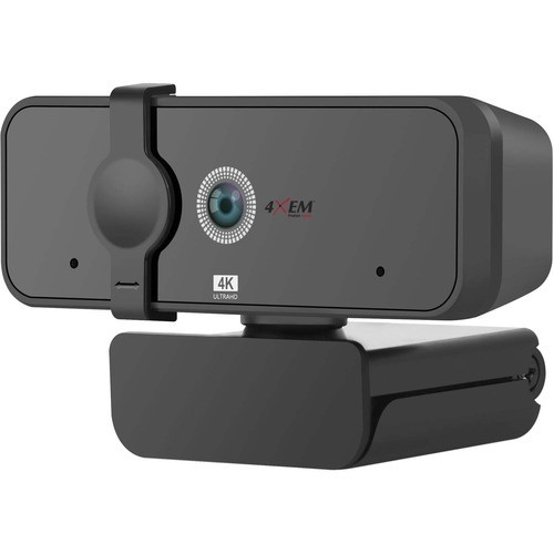 4XEM Webcam - 8 Megapixel - 30 fps - Black - USB 2.0 Type A - 3840 x 2160 Video