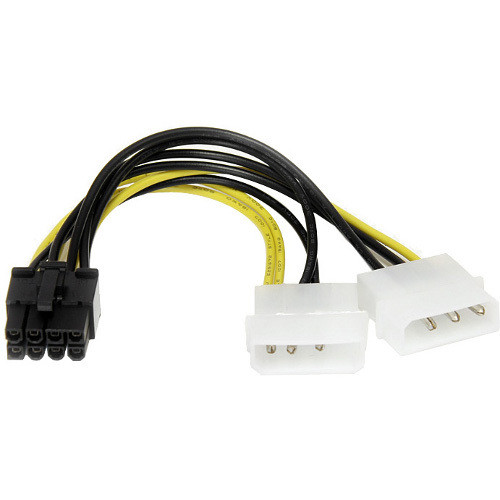 StarTech.com 6in LP4 to 8 Pin PCI Express Video Card Power Cable Adapter - 8 pin