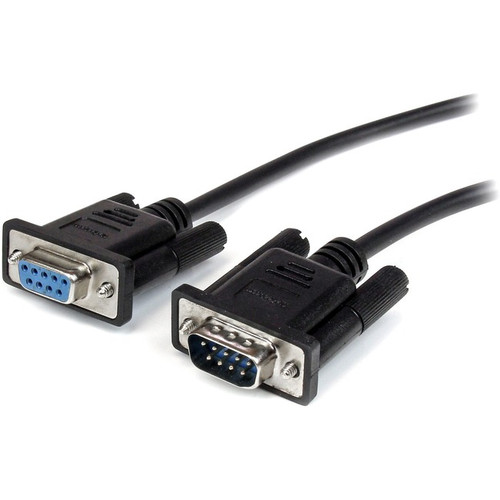 StarTech.com 0.5m Black Straight Through DB9 RS232 Serial Cable - M/F - Extend t