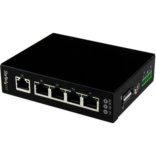 StarTech.com 5 Port Unmanaged Industrial Gigabit Ethernet Switch - DIN Rail / Wa