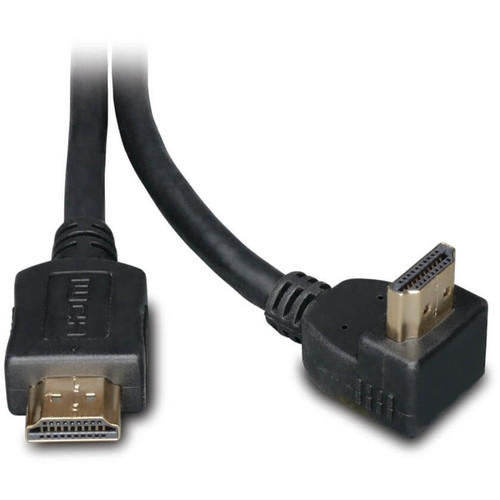Eaton Tripp Lite Series High-Speed HDMI Cable with 1 Right-Angle Connector, Digi