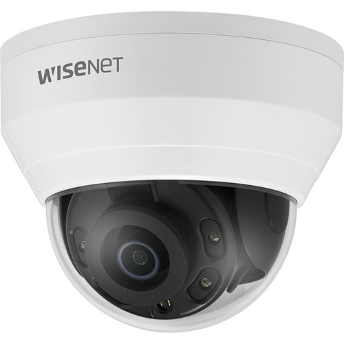 Wisenet QND-8010R 5 Megapixel Network Camera - Color - Dome - White - 65.62 ft I